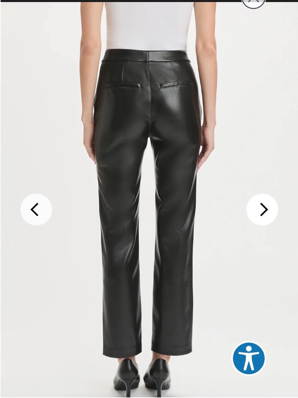 NWOT Favorite Daughter Carla Black Faux Leather Pant size 28 - Picture 3 of 8